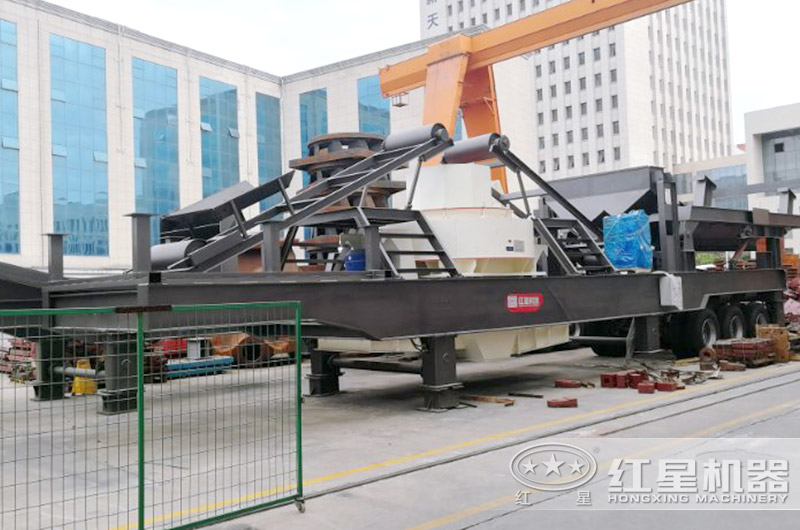 移動式制砂機(jī)，轉(zhuǎn)場方便的河石制砂機(jī)