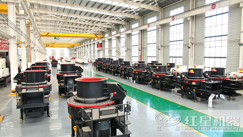 花崗巖石子粉碎機(jī)、制砂機(jī)車間現(xiàn)貨