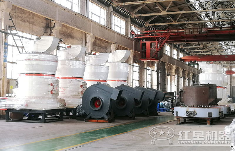 紅星機(jī)器磨粉機(jī)車(chē)間實(shí)拍，全部是自主生產(chǎn)